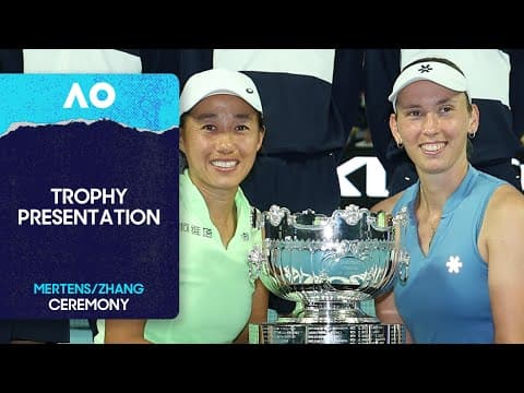 Women's Doubles Trophy Ceremony | Danilina/Krunic v Mertens/Zhang | Australian Open 2026 Final