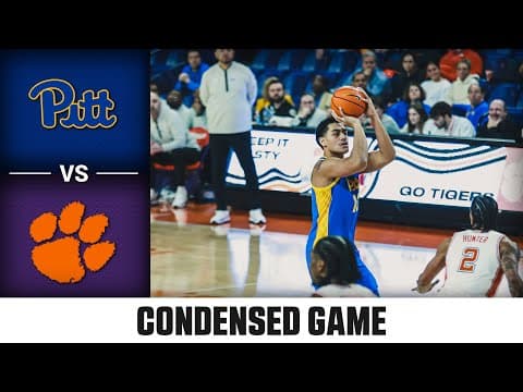 Pitt vs. Clemson Condensed Game | 2025-26 ACC Men's Basketball