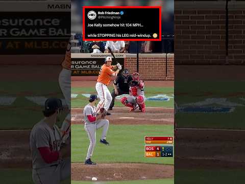 Joe Kelly somehow hit 104 MPH…while STOPPING his LEG mid-windup. 😮