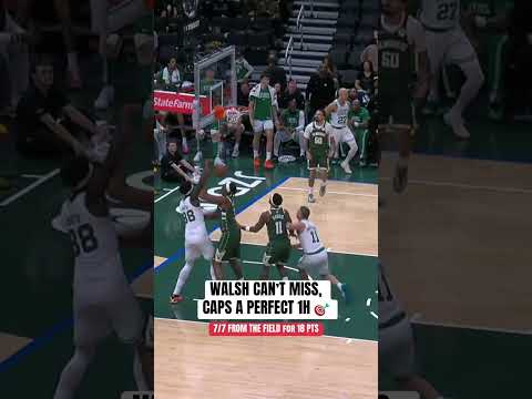 Walsh buried the corner three to cap a perfect 1H π