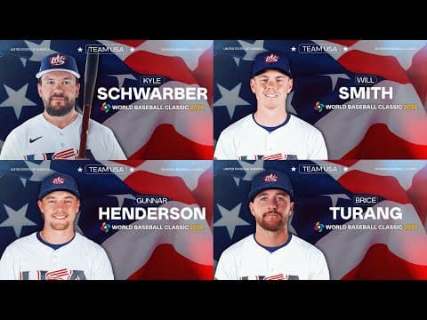 ANNOUNCEMENT: 4 players commit to Team USA! (Kyle Schwarber, Will Smith, Gunnar, Brice Turang!) 🇺🇸