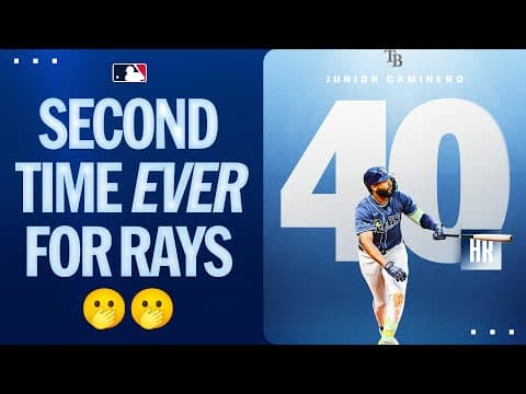 40th HOME RUN for Junior Caminero!! (Second player in team history to record 4️⃣0️⃣ HRs🫢)