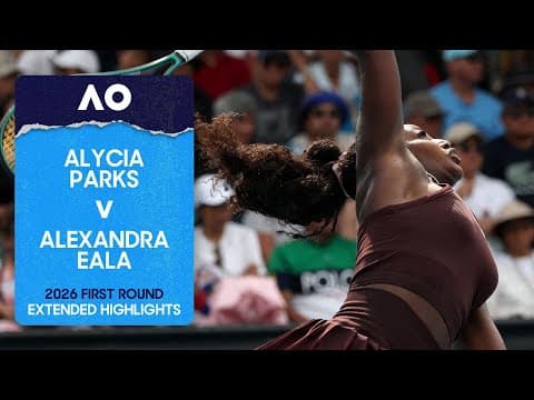 Alycia Parks v Alexandra Eala Extended Highlights | Australian Open 2026 First Round