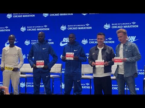 CHICAGO MARATHON PRE-RACE PRESS CONFERENCE: CONNER MANTZ, JOHN KORIR, JACOB KIPLIMO + MORE