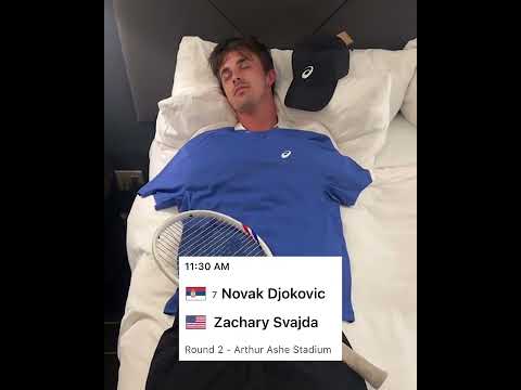 Zachary Svajda had jokes before facing Novak Djokovic at the US Open π (via @zachsvajda/TT)