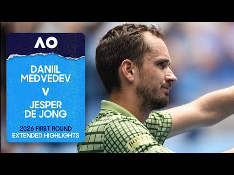 Daniil Medvedev v Jesper de Jong Extended Highlights | Australian Open 2026 First Round