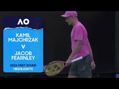 Kamil Majchrzak v Jacob Fearnley Highlights | Australian Open 2026 First Round