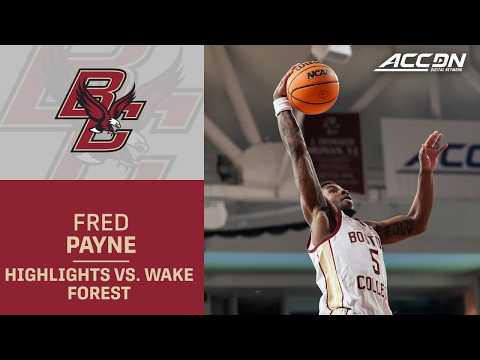Boston College Guard Fred Payne Highlights vs. Wake Forest