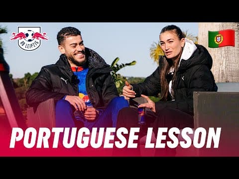 "I can't even read it in German!" 🇵🇹🔊😂 | Rômulo teaches Clara Portuguese