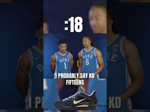 Duke's Caleb Foster and Maliq Brown take on a Beat the Buzzer challengeš„ā¹ļø #duke #basketball #cbb