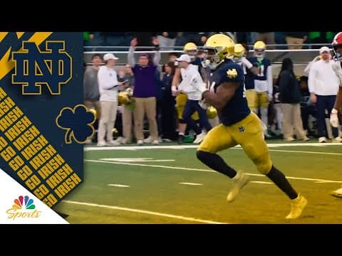 Jadarian Price matches Jeremiyah Love's TD with his own vs. Syracuse | Notre Dame on NBC Sports