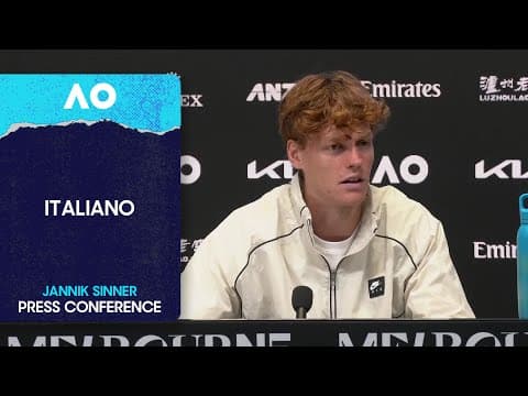 Jannik Sinner Press Conference in Italiano | Australian Open 2026 Third Round