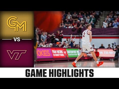 George Mason vs. Virginia Tech Game Highlights | 2025-26 Men's Basketball