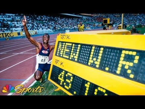 Michael Johnson breaks WORLD RECORD and solidifies legacy in men's 400m at 1999 Worlds | NBC Sports
