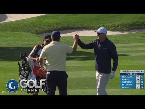 Pebble Beach am dunks approach and Gotterup nearly follows | Golf Channel