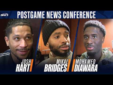 Hart, Bridges, Diawara, and Shamet talk Knicks' big-time win over Spurs at MSG on Sunday