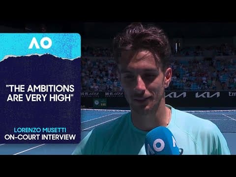 Lorenzo Musetti On-Court Interview | Australian Open 2026 First Round