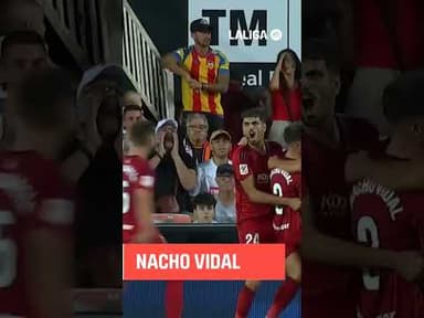 El gol de Nacho Vidal en el #ValenciaOsasuna de la temporada 2023/24 #LaLigaHighLights #shorts