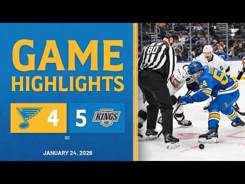 Game Highlights: Kings 5, Blues 4 (SO)