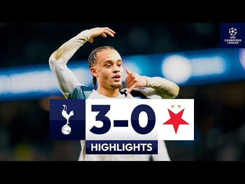 Xavi Simons continues FINE FORM | Spurs 3-0 Slavia Prague | UCL Highlights