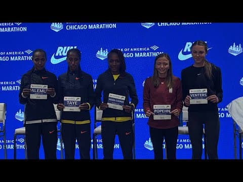CHICAGO MARATHON PRE-RACE PRESS CONFERENCE: DAKOTAH POPEHN, EJGAYEHU TAYE, EMILY VENTERS + MORE