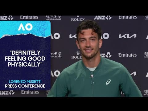 Lorenzo Musetti Press Conference | Australian Open 2026 First Round