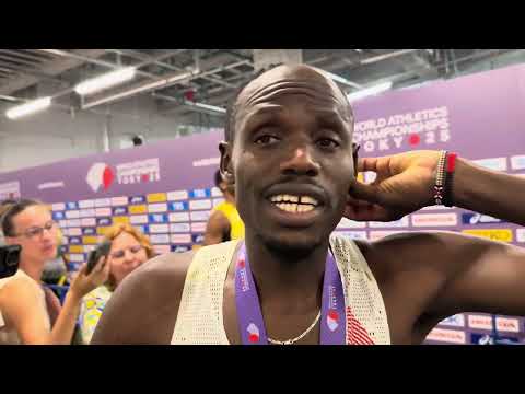 Isaac Kimeli after silver in 5000m at 2025 Worlds