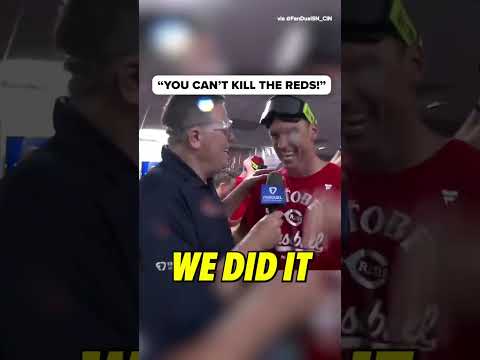 Safe to say Brent Suter and the Reds are HYPED about making the playoffs 😤 #mlb