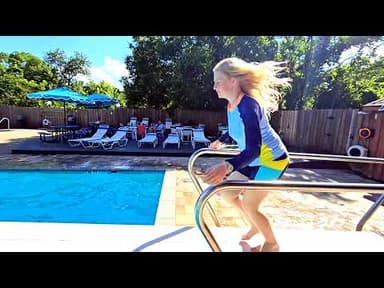Fit Check on the Diving Board. My go-to poolside outfit.