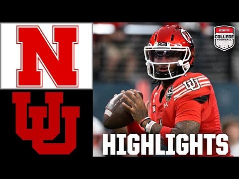 Las Vegas Bowl: Nebraska Cornhuskers vs. Utah Utes | Full Game Highlights | ESPN CFB
