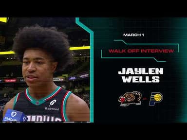 Jaylen Wells Walk off Interview | Grizzlies vs. Pacers