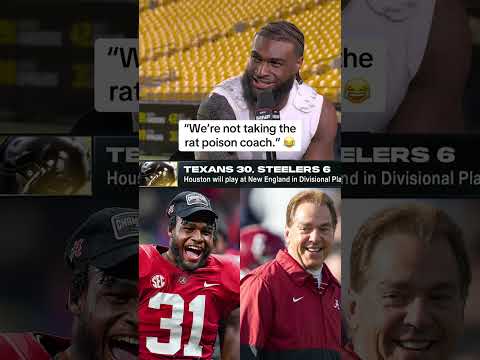 Will Anderson Jr. quotes Nick Saban after the NFL Playoff win 😂