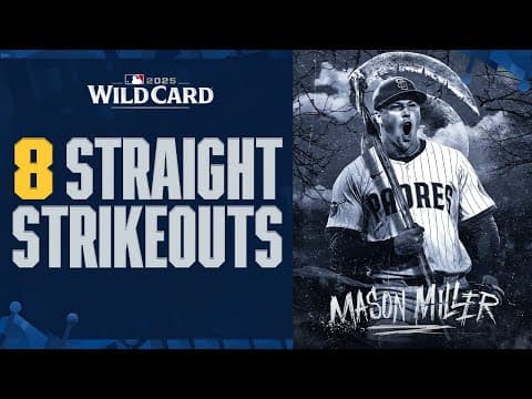 Mason Miller struck 8 straight batters in first 2 Postseason games (Tied MLB Postseason record 💪)