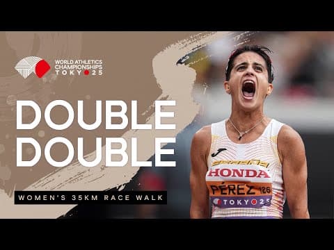 María Pérez storms to double double race walk win | World Athletics Championships Tokyo 25
