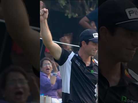 'Wonderful finish': Hovland sinks chip-in eagle 😎