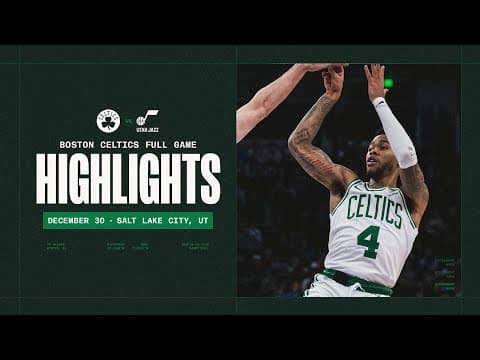The Boston Celtics pull off a close win against the Utah Jazz 129-119