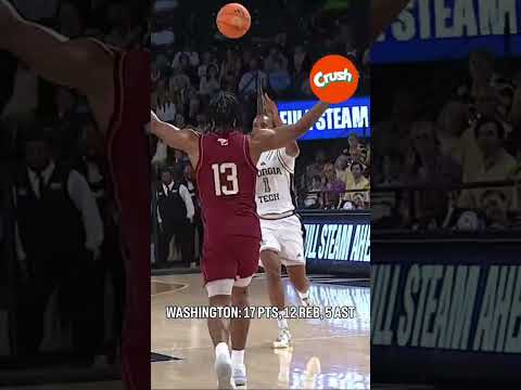 Stuffing the box score 📊 Lamar Washington did it all #georgiatech #collegebasketball #basketball