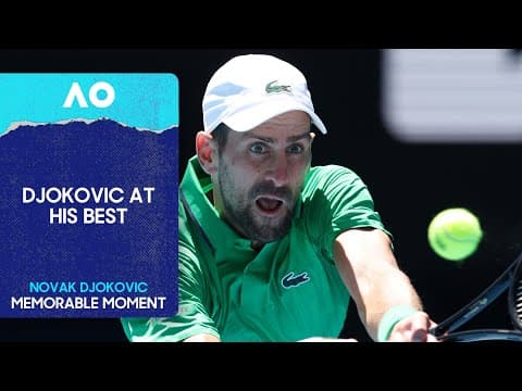 Djokovic Wins Amazing Point | Australian Open 2026
