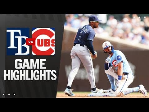 Rays vs. Cubs Game Highlights (9/12/25) | MLB Highlights
