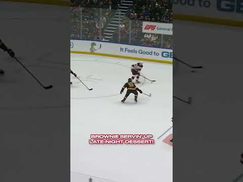 Late-night dessert. #njdevils #devilsvscanucks #connorbrown #brownie #NHL