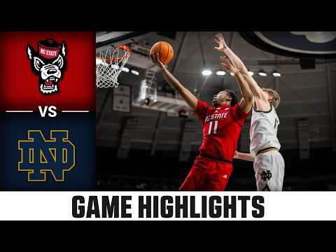 NC State vs. Notre Dame Game Highlights | 2025-26 ACC Men's Basketball