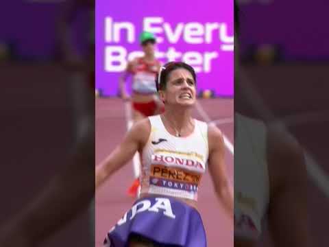 Maria Perez wins the race walk double double 🥇🥇 #worldathleticschamps #mariaperez