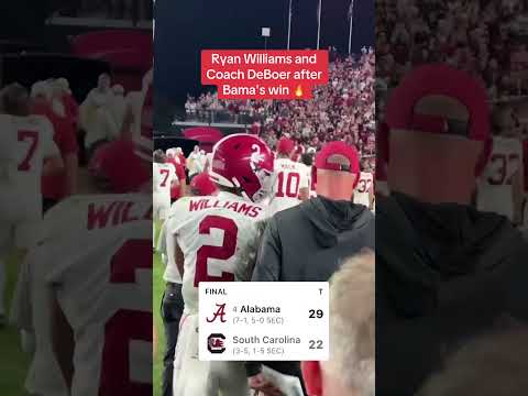 Ryan Williams & Kalen DeBoer after the win π