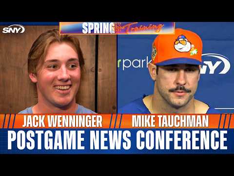 Veteran Mike Tauchman and prospect Jack Wenninger each share their impressions of Mets camp