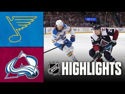 Blues vs. Avalanche | NHL Highlights | December 31, 2025