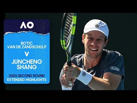 Botic van de Zandschulp v Juncheng Shang Extended Highlights | Australian Open 2026 Second Round