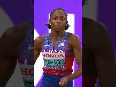 3 gold medals ‼️ Melissa Jefferson-Wooden is the queen of Tokyo #worldathleticschamps #usa #sports