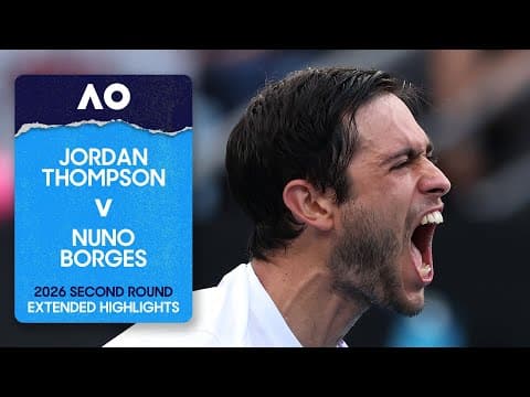 Jordan Thompson v Nuno Borges Extended Highlights | Australian Open 2026 Second Round