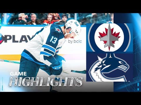Vancouver Canucks vs. Winnipeg Jets - Game Highlights