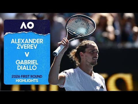 Alexander Zverev v Gabriel Diallo Highlights | Australian Open 2026 First Round